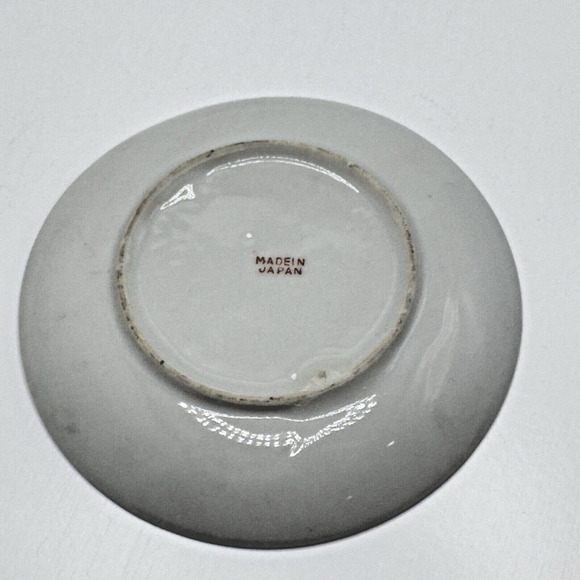 Vintage Geisha Lithophane Dragonware Small Teacup & Saucer Moriage Black Japan - Picture 6 of 16